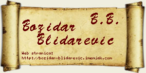 Božidar Blidarević vizit kartica